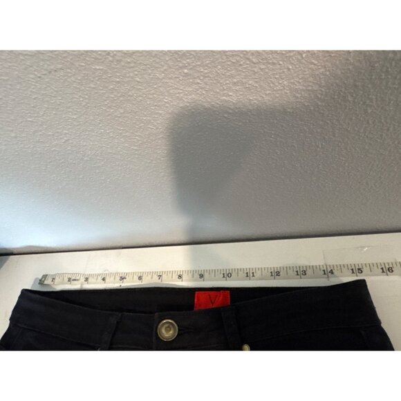 V Christina Womens Jeans Sz 10 Black Embroidered Floral Red Roses Boho FairyCore - Picture 6 of 10